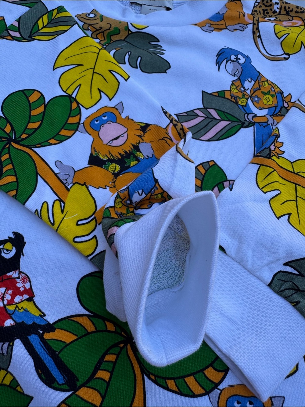 STELLA MCCARTNEY
KIDS' WHITE SWEATSHIRT WITH JUNGLE PRINT size 8 - Picture 8 of 11